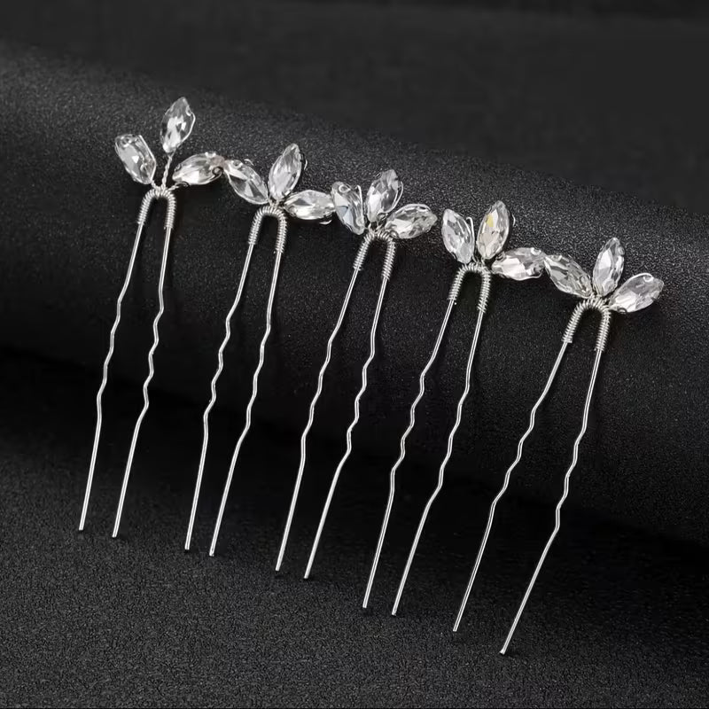 Haarnadel aus Strass im Marquise-Stil (5 Stk)