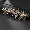 Haarklammer mit Strass-Blume und doppeltem Zinken
