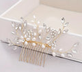 Haarschmuck Gold mit Perlen und Strass